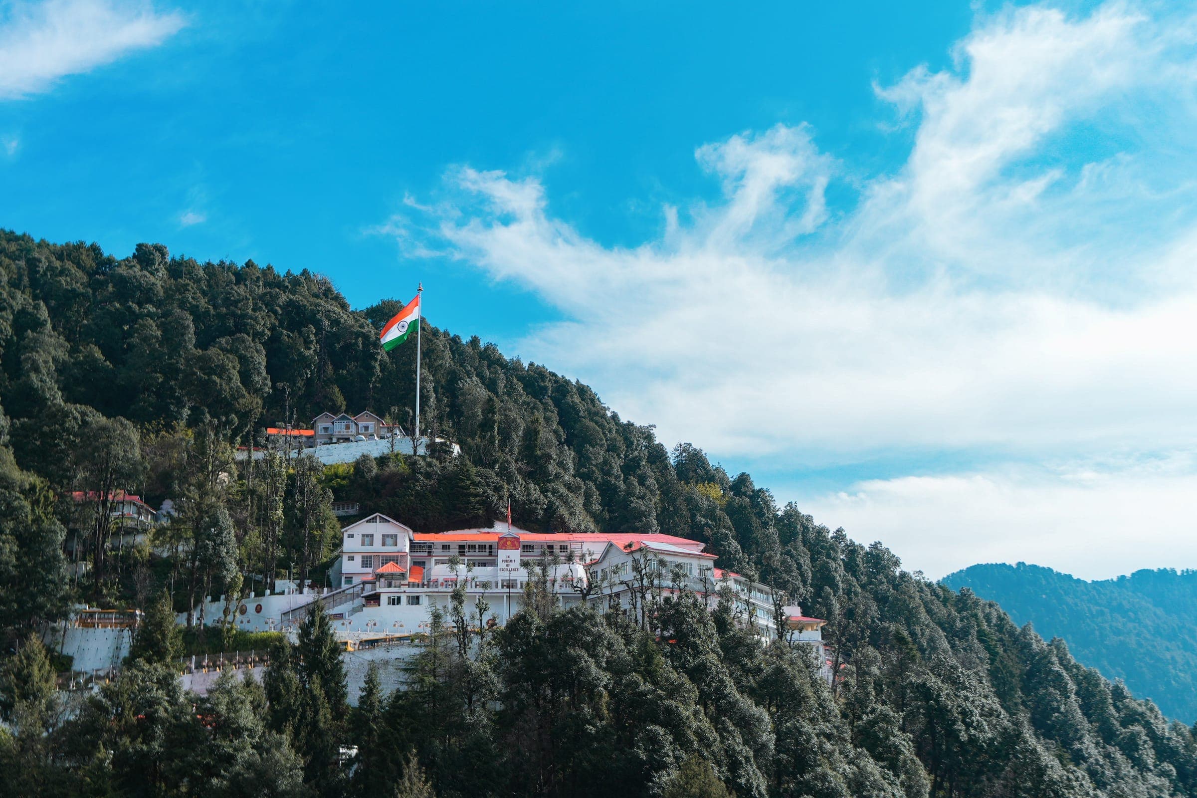 Dalhousie Public School campus in the Himalayan landscape